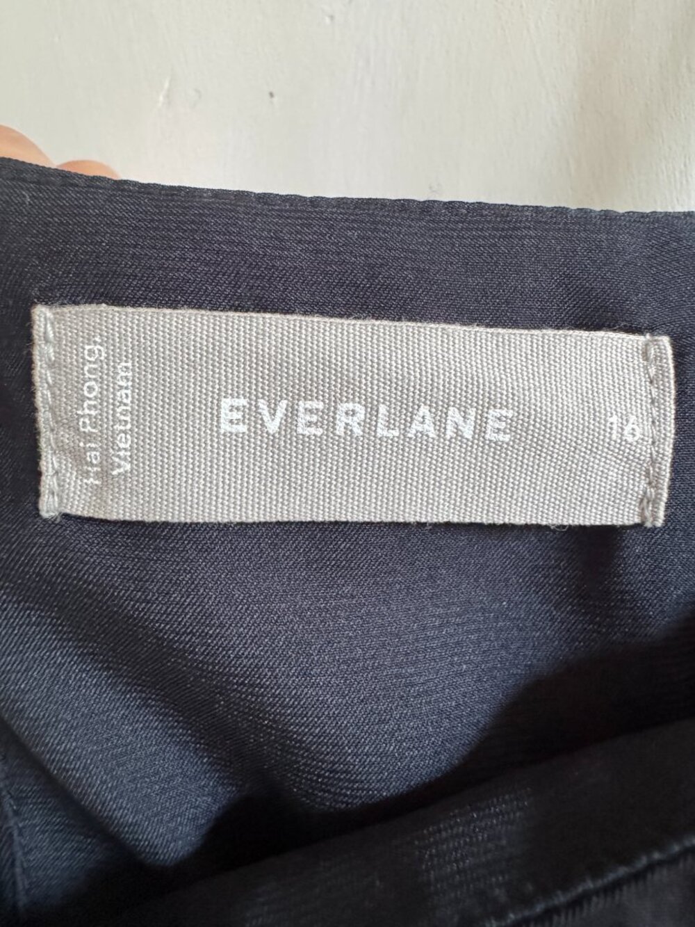 LIKE NEW Everlane The Japanese GOWEAVE Slip Dress Black Sleeveless Square Neck - Picture 6 of 8